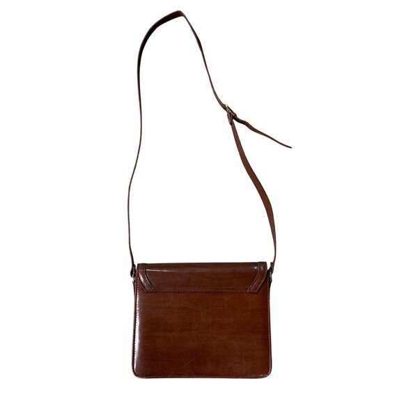 Vintage Purse Shoulder Bag Crossbody 1990s Marchino Toggle Brown Gold Toned Y2K - Picture 5 of 13